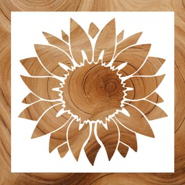 1 Pc Sunflower Stencil - Reusable Flower Sunflower Stencils for Painting on Wood, Glass, Wall, Rock, Walls, Canvas, Glassware, Airbrushing, Spray Painting (10 x 10)