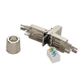 kenable RJ45 Connector for Cat6a Cat7 & Cat8 Solid Cable | Tool-less Plastic Clip | 40GIG IDC | 4-Pack