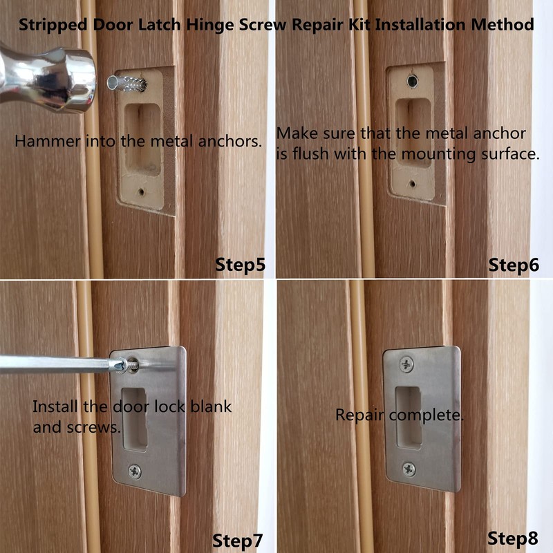 FIREFLYWEB Screw Door Security Hardware Reinforcement Jamb Repair Kit -