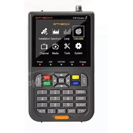 zmart V8 Finder2 DVB-S2 1080P Satellite Finder Digital FTA DVB-SS2S2X Signal Detector Receiver LCD Screen for Satellite Adjustment, Japanese Instruction Manual Included