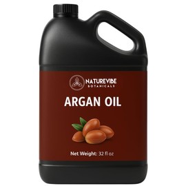 Naturevibe Botanicals Argan Oil 32 Ounces 100% Pure & Natural Morocco Oil | Cold Pressed | Great for Skin, Nails & Hair | Non-Greasy Body Oil | Face Moisturiser (946 ml)