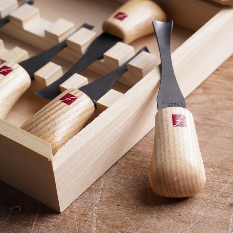 Flexcut Carving Tools Deluxe Palm Gouge Set FR405, Wood Crving
