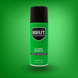 Brut Free Aluminum Deodorant Spray, 24 HR Odor Protection 10oz (Pack of 2)
