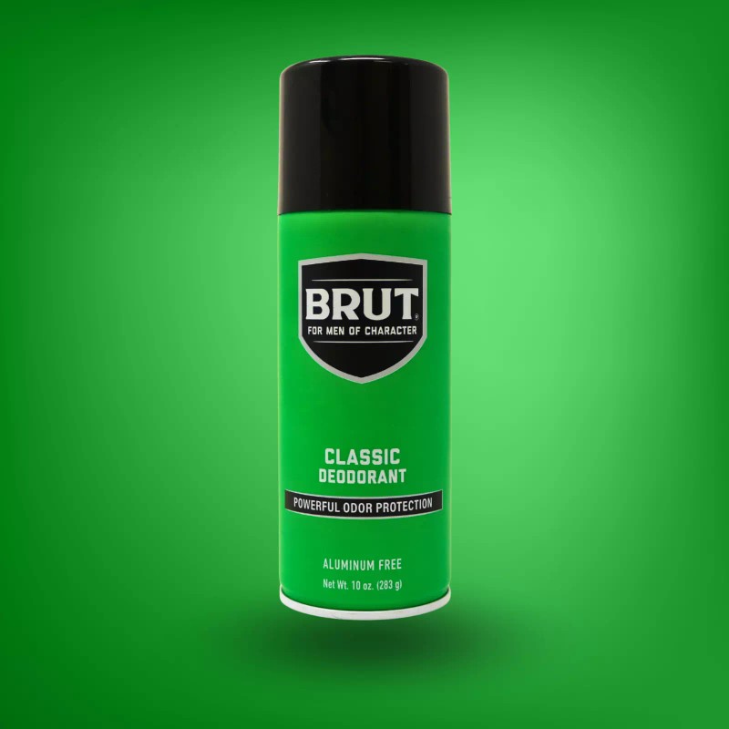 Brut Free Aluminum Deodorant Spray, 24 HR Odor Protection 10oz