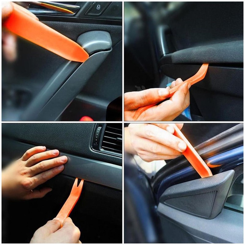 4 Pieces Trim Removal Tools, Orange Car Trim Removal Tool,