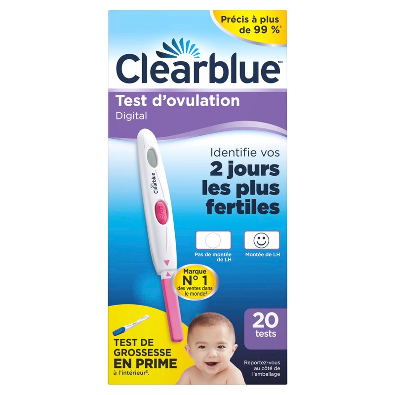 Clearblue Digital Ovulation Test Predictor Kit, Plus Bonus Rapid Detection