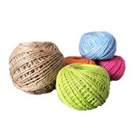 KIS Premium Colurful Natural Jute Twine 328 Feet 2mm - Purple Smell Free 3 Strand, DIY Projects, Crafts, Decoration, Hobby, PET Friendly, Gardening Yarn - String - Rope…