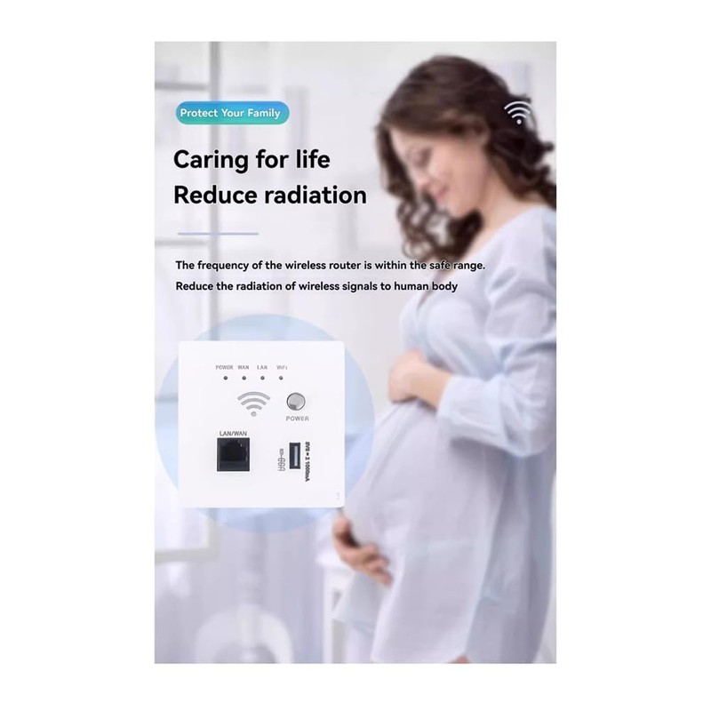 Snblzhef 300Mbps 2.4Ghz WiFi Router Wireless WiFi Socket RJ45 AP