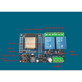 AUNMAS DC5-60V 2 Channel Relay Module, ESP32 Relay Module for Secondary Development Learning