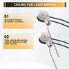 SweetSerenade 3Pack Ceiling Fan Light Switch ZE-109 Fan Switch Ceiling