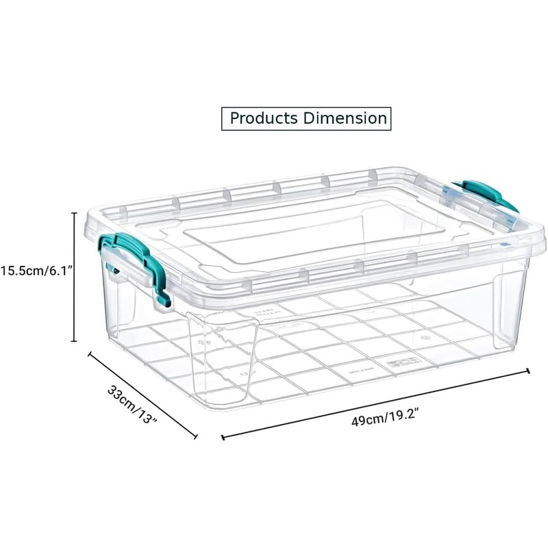 Best House | 15L | Plastic Storage Box with Clips