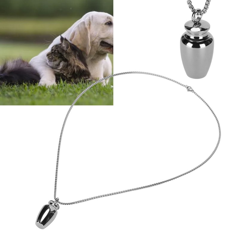 Pet Ashes Necklace Exquisite Memorial Stainless Steel Cremation Jewelry Urn