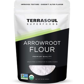 Terrasoul Superfoods Organic Arrowroot Flour, 1 Lb - Gluten-free | Improves Texture for Keto Baking | Doesn't Alter Flavor
