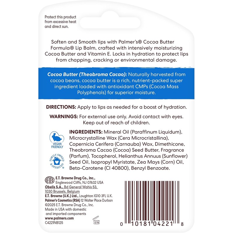 Palmer's Cocoa Butter Formula Dúo-Pack Bálsamo Labial con Manteca de