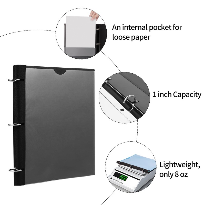 Tashkummy 360 Degree Pivotable Binder, Upgraded 3 Ring Binder 1