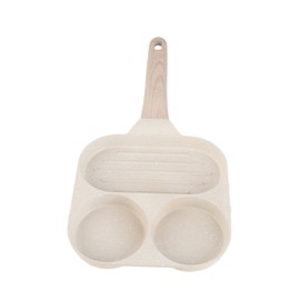 3 in 1 Breakfast Pan Nonstick Aluminum Alloy Labor Saving Pancake Frying Pan for Egg Bacon Universal Type