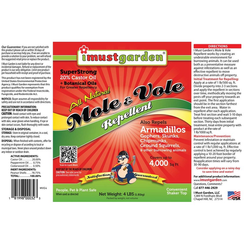I Must Garden Mole & Vole Repellent: Professional Strength –