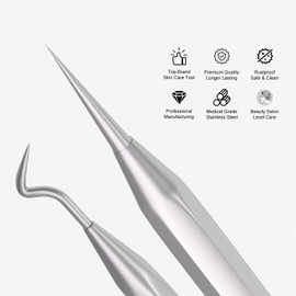 Cbiumpro 6 Pack Blackhead Remover Tools, Pimple Popper Tool Kit, Professional Blackhead Extractor for Zit, Acne, Whitehead, Comedone on Nose - with Case