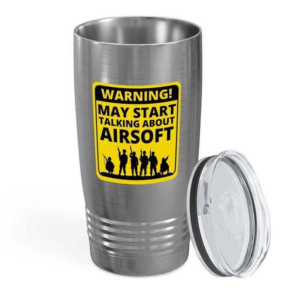 Flairy Land Airsoft Silver Edition Tumbler 20oz - Talking About
