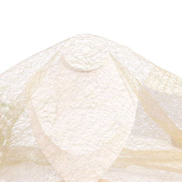 1.5M*1M Metallic Glitter Mesh Roll,Light Gold Glitter Tulle Fabric Roll,