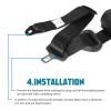 MGT 3.6M 3 Point Retractable Adjustable Car Seat Belt For