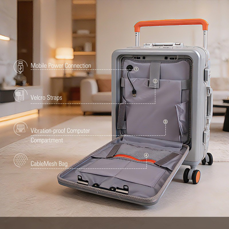 Apelila 20 Inch 40L Carry On Luggage, Hardside Suitcase with