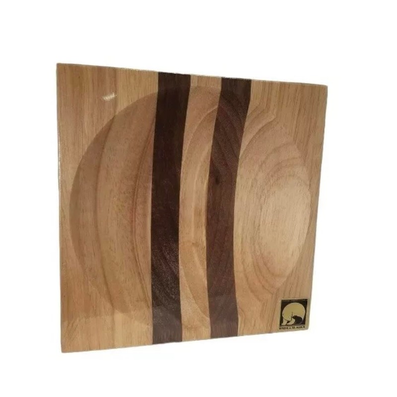 Yupik Ulu Knife/Bowl Set Walnut Handle w/ 6" Wolf Head