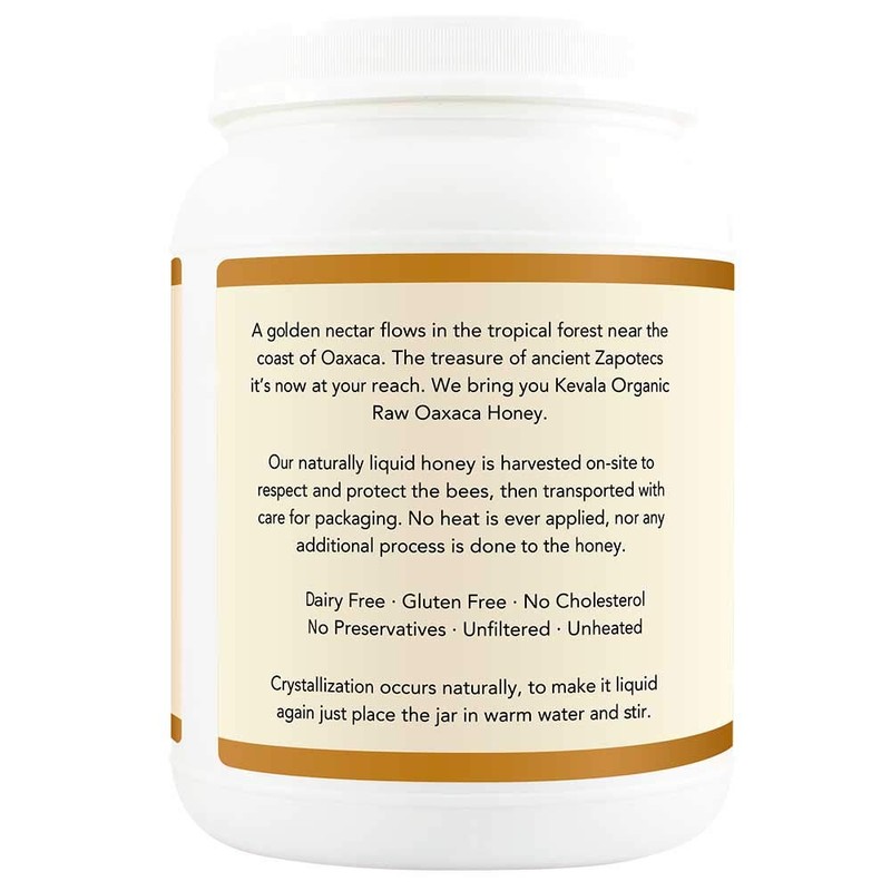 Kevala Organic Raw Oaxaca Honey - Nutritious Honey with no