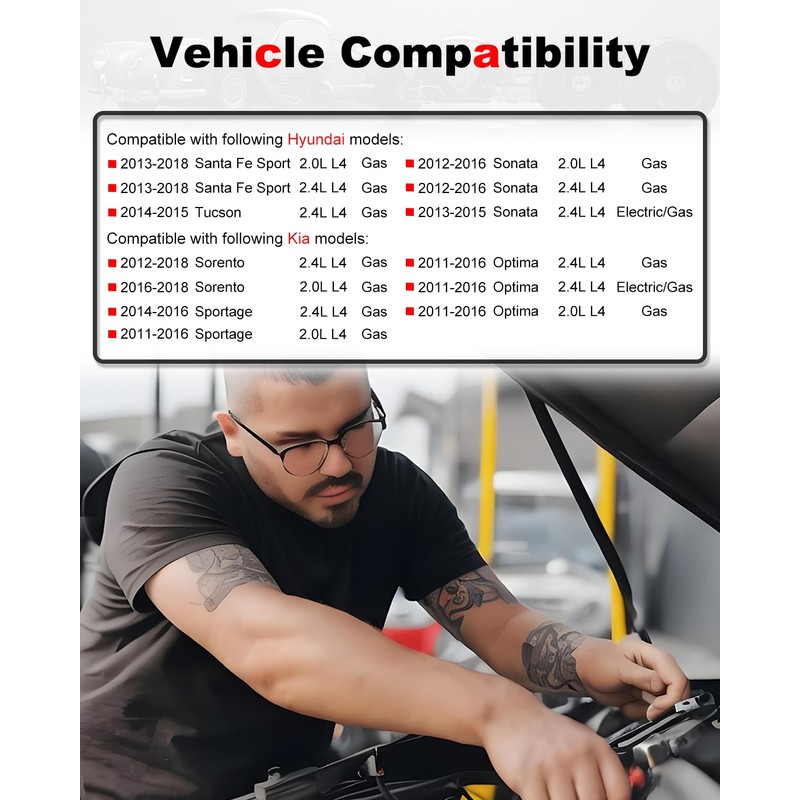 Amblee 18-Pack Main & Connecting Rod Bearings Compatible with 2011-2018