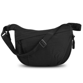 Amexo Crossbody Bag Women's Half Moon Shoulder Bag Casual Shoulder Bag Moon Bag Hobo Bag Crescent Moon Bag with Adjustable Shoulder Strap Dumpling Stylish Shoulder Bag for Travel Everyday, black