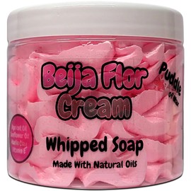 Beija Flor Cream Whipped Soap Body Wash - 150g - Natural Oils & Kaolin Clay - Calm & Relaxing Scent - Vegan Friendly - Puddle of Wax - Made in the UK
