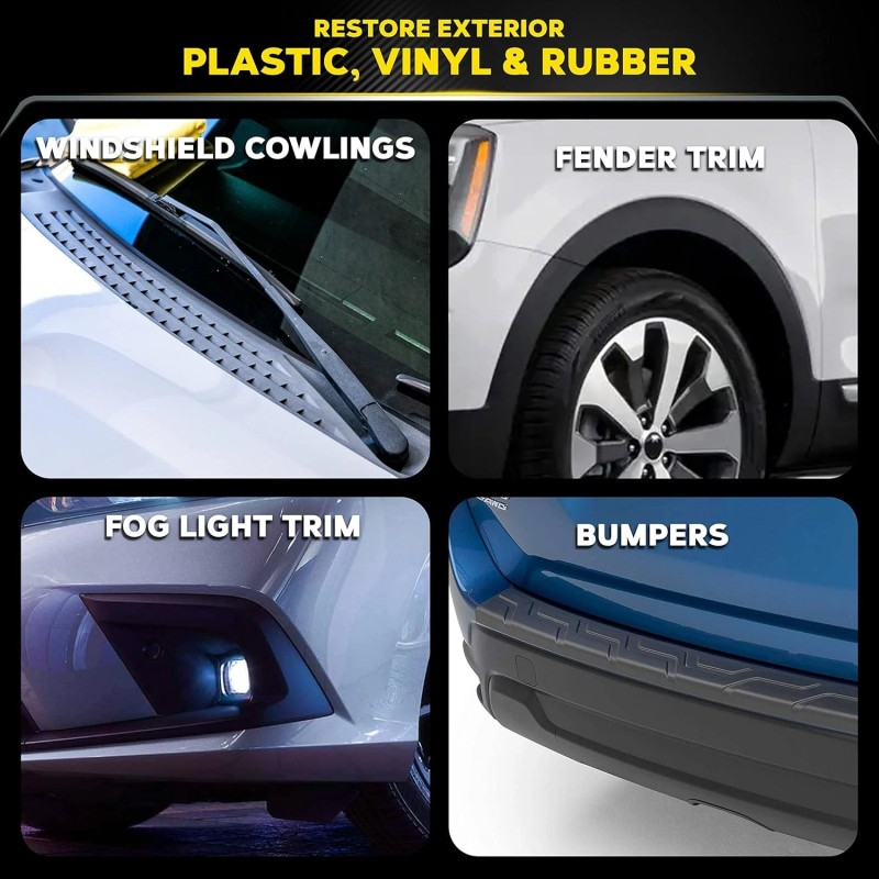 Meguiar's Ultimate Black Plastic Restorer - Enhance Faded Trim with