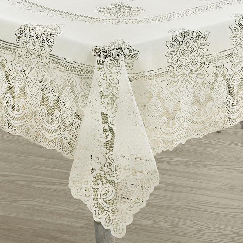 Newbridge Holiday Allison Rectangle Lace Tablecloth, 52 x 70 Inch,