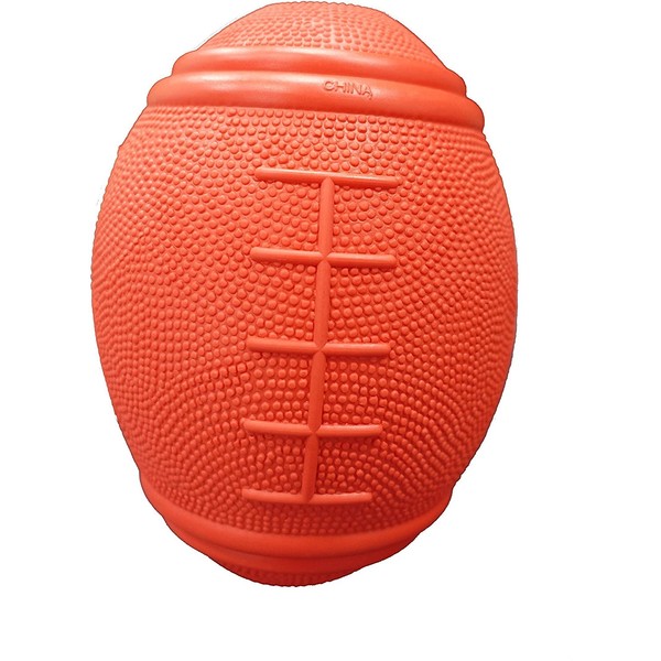 Rubber Rugby Ball Dog Toy (XL) (red)