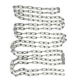 KAIISSA Stainless Steel Chain - Strong, Heavy Duty, Welded Links for Hanging Fences, Walking Dogs, Swivel, Drying Laundry - Maximum Load 60 kg, 2.5 mm - 6 m