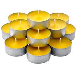 Paquete a granel - Paquete de 60 velas de citronela - Amarillo verano - Interior/exterior