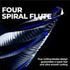 toolant Four Spiral Flute Cobalt Step Drill Bit(Pro), 1/4"-1-1/8" Impact