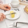 Champagne Glass Butter Dish with Lid for Countertop - 6.7in