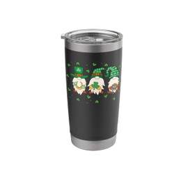 Lucky Gnomes Happy St Patricks Day Clover Horseshoe Stainless Steel Insulated Tumbler