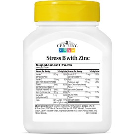 21st Century Stress Vitamin B with Zinc 66 Tabs