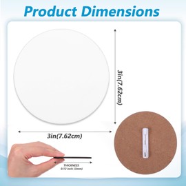 30Pcs Sublimation Buttons Blanks with Pins 3 inch MDF Buttons Pins Sublimation Blanks Christmas for School Projects Name Tags Blank DIY Crafts