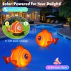 Cootway Floating Pool Lights Solar Powered, 16'' Inflatable Waterproof Clownfish