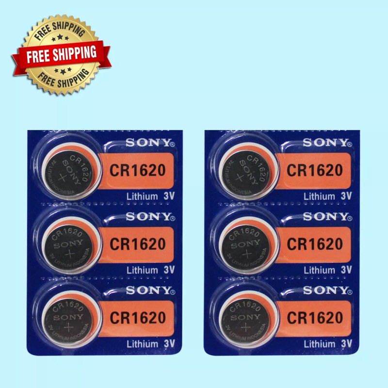 Sony CR1620 Lithium 3V Watch Battery (Exp 10/2031 ) 6Pc
