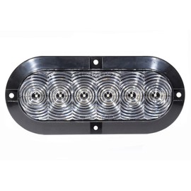 TecNiq T66-RCSP-1, 6 Inch Oval STT, Surface Mount, Clear Lens, Pigtail