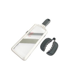 Brvnpily Handheld Mandoline Slicer with Food Holder Mandoline Food Slicer Adjustable Stainless Steel Blades Veggie Chopper & Cheese Grater for Speedy Slicing of Fruits and Vegetables