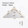 Ymaiss 12pcs Triangle Mending Plates Stainless Steel Triangular Flat Corner