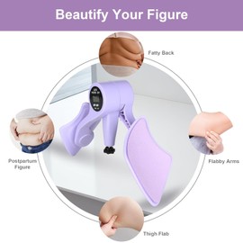 Adjustable Resistance Arm Exerciser, 5-35 lb, Electronic Counter, 360° Rotation (Purple)