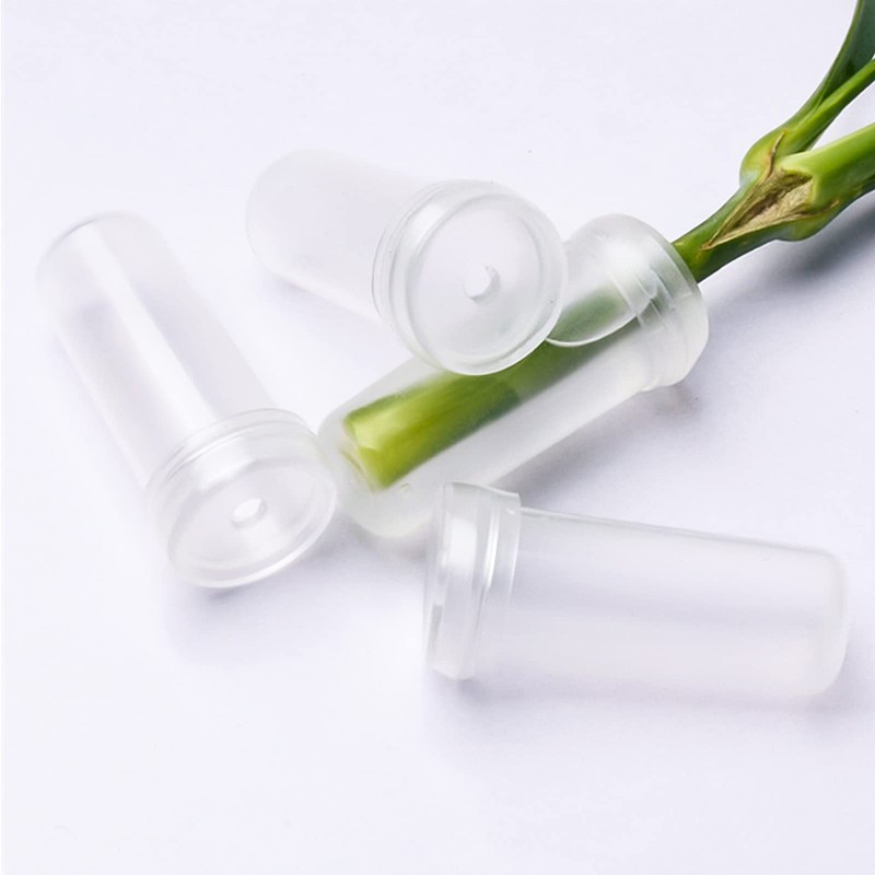 WANDIC 100 Pcs Clear Floral Tube Plastic Flower Vials with