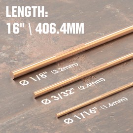 YESWELDER Mild Steel TIG Welding Rod ER70S-6 1/8"x16" 5LB