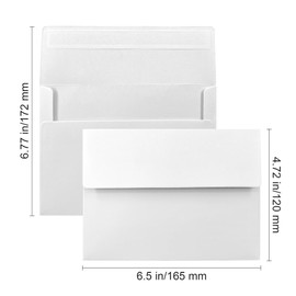 VANRA 150 Pack A6 Invitation Envelopes for 4x6 Greeting Cards Self Seal A6 White Envelopes Bulk Gummed Flap for Wedding Invitations